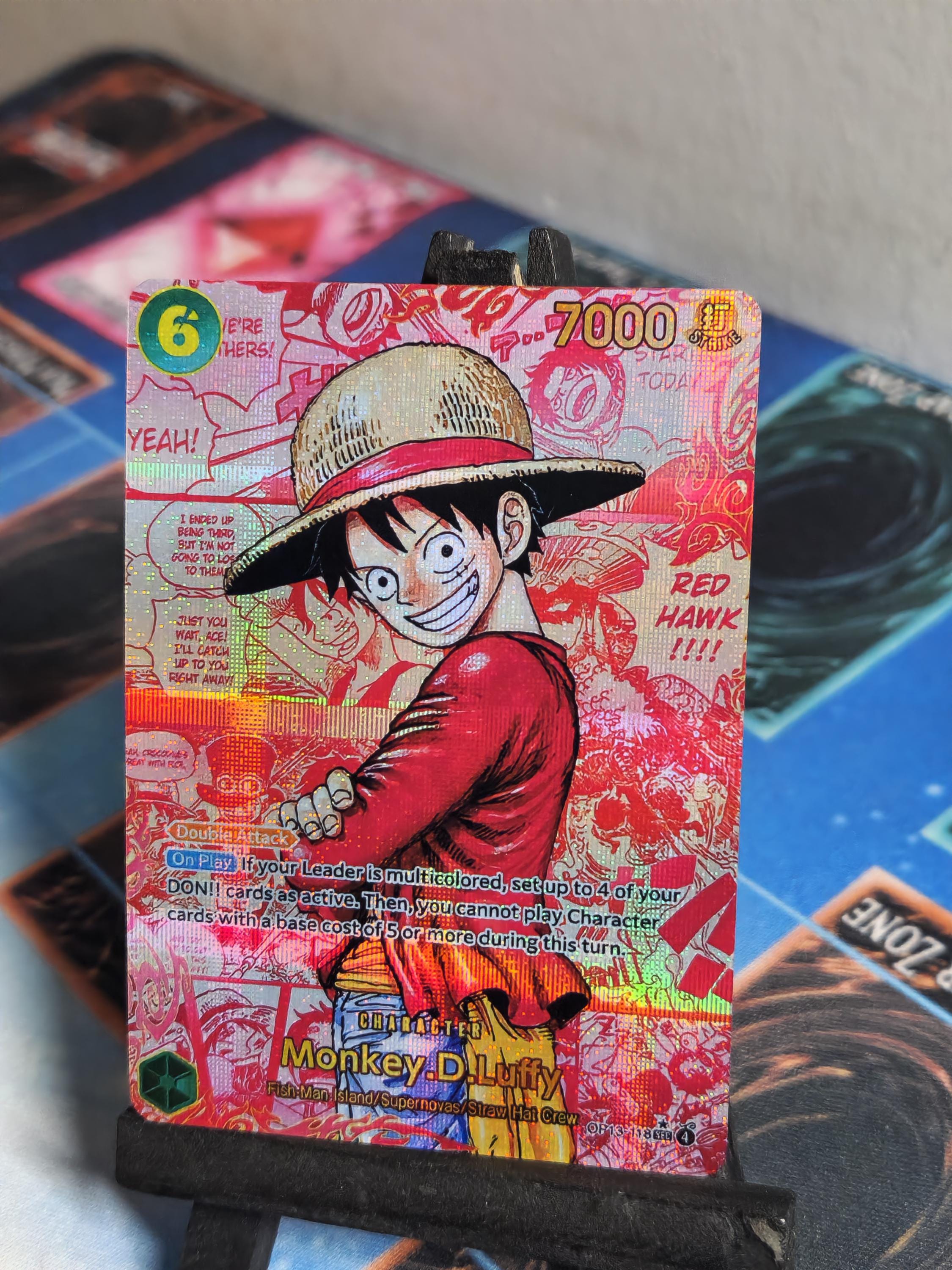 Monkey D Luffy Red Manga OP13-118 One Piece proxy