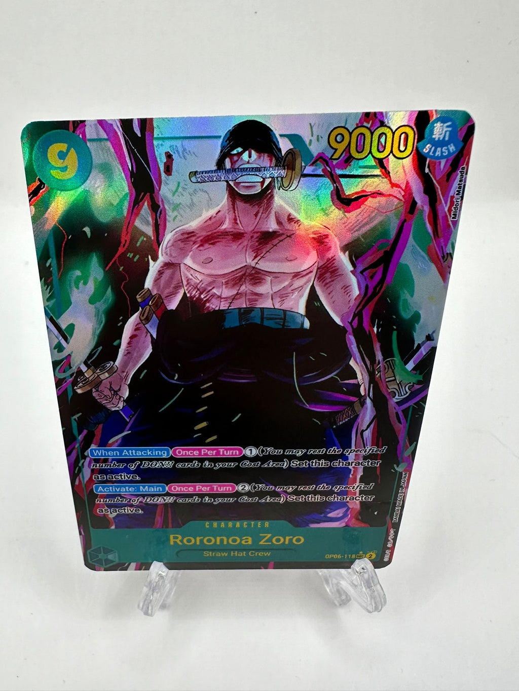 Roronoa Zoro op06-118 alt art One Piece Proxy Card
