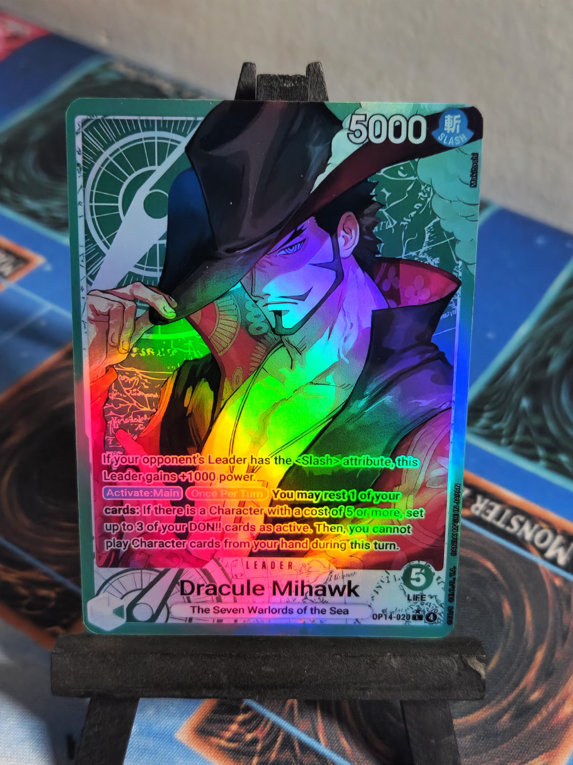 Dracule Mihawk Leader Alt Art OP14-020 One Piece Proxy
