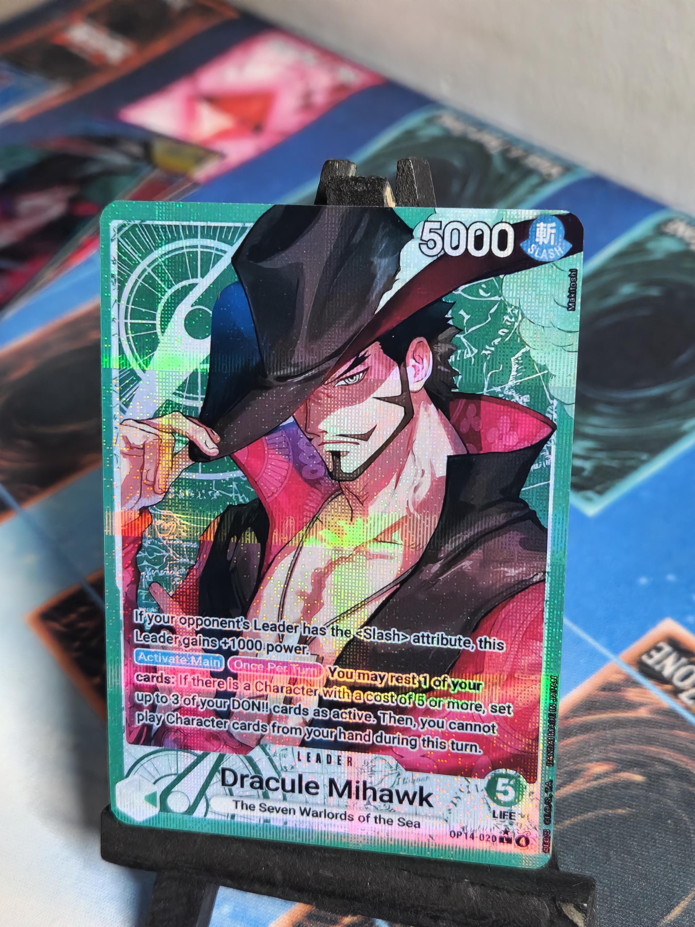 Dracule Mihawk Leader Alt Art OP14-020 One Piece Proxy