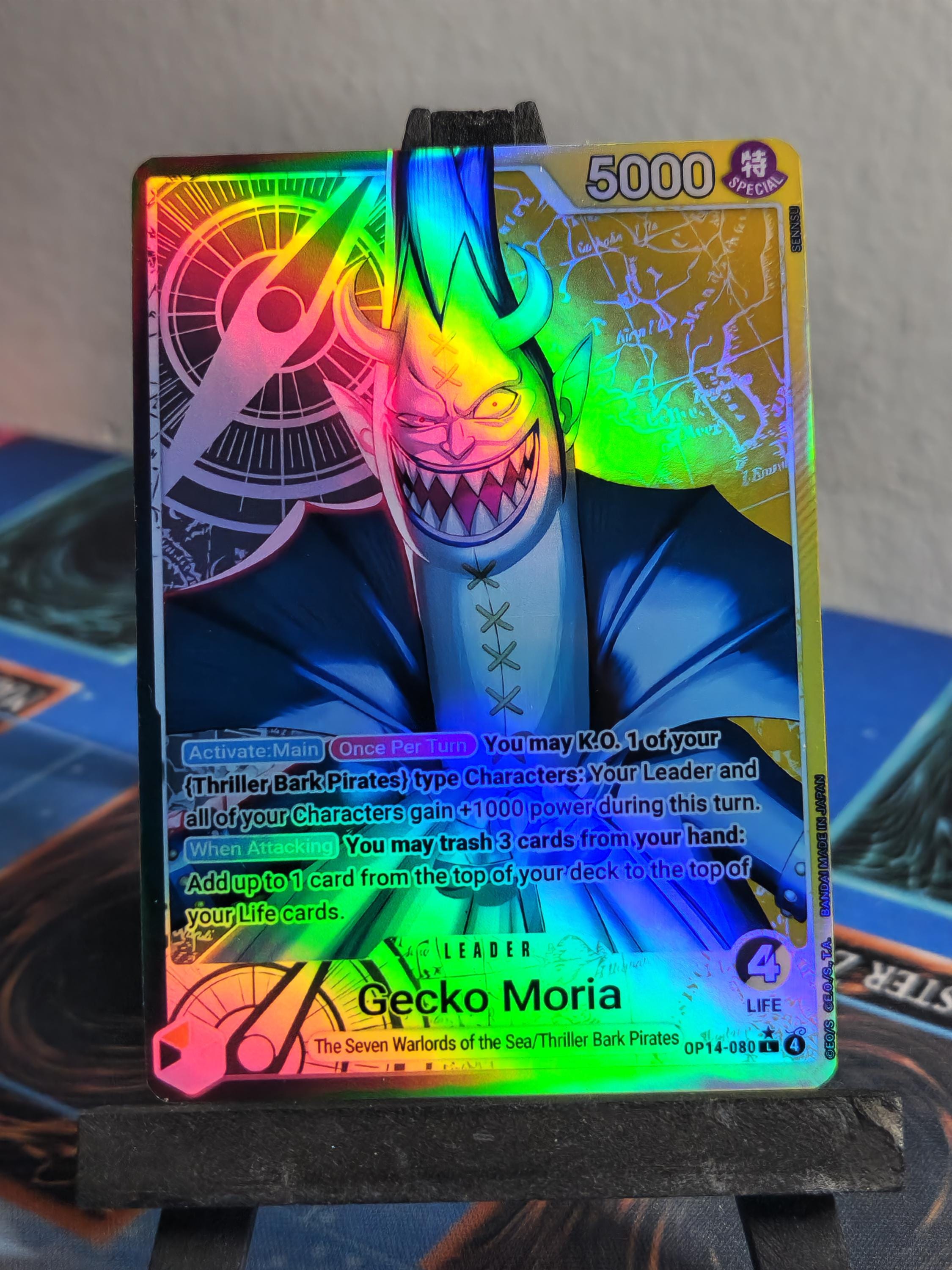 Gecko Moria Leader Alt Art OP14-080 One Piece Proxy