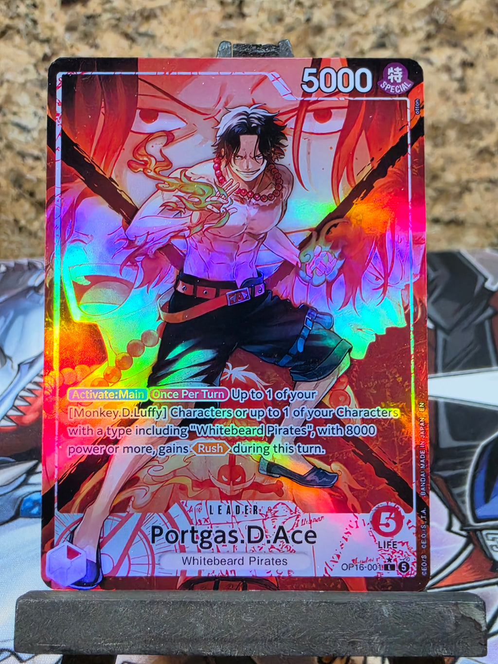 Portgas D Ace Leader Alt art OP16-001