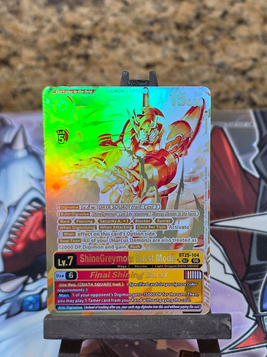 ShineGreymon Burst Mode 2 star alt art BT25-104 Digimon Proxy