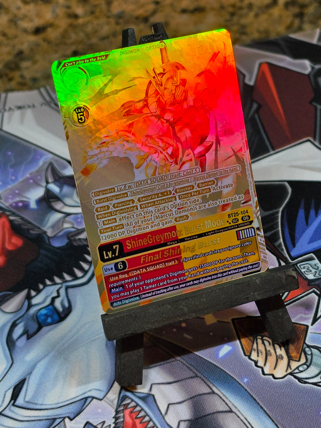 ShineGreymon Burst Mode 2 star alt art BT25-104 Digimon Proxy
