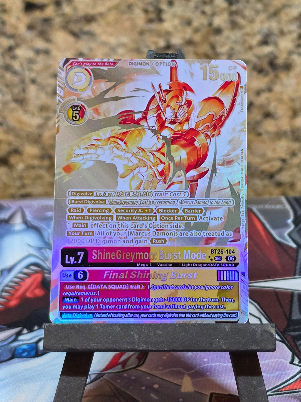 ShineGreymon Burst Mode 2 star alt art BT25-104 Digimon Proxy