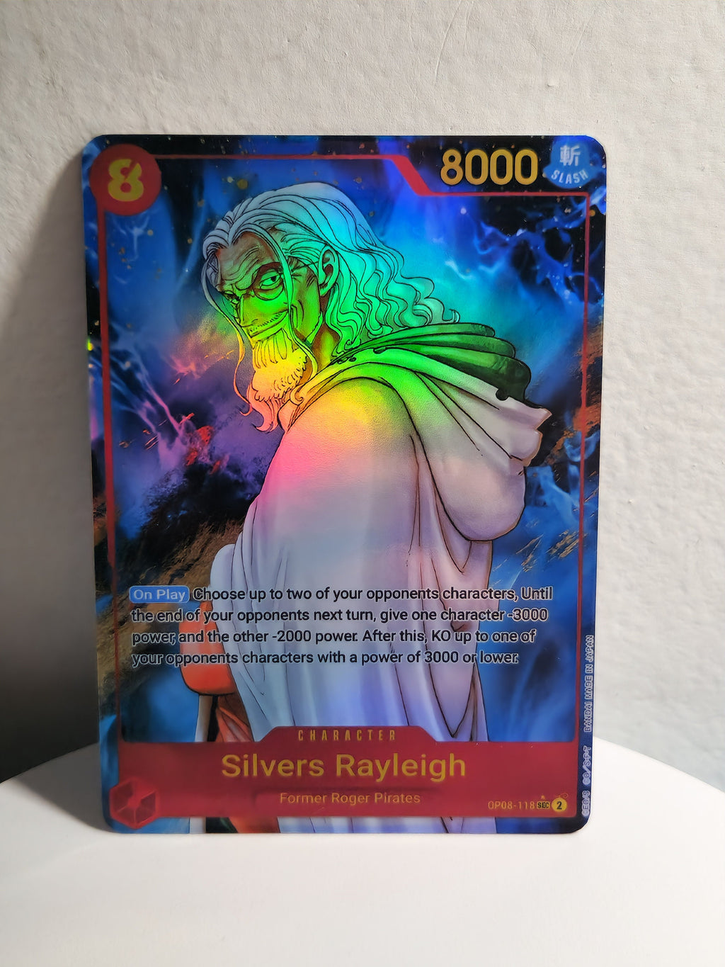 One Piece Silvers Rayleigh alt art op08-118 proxy
