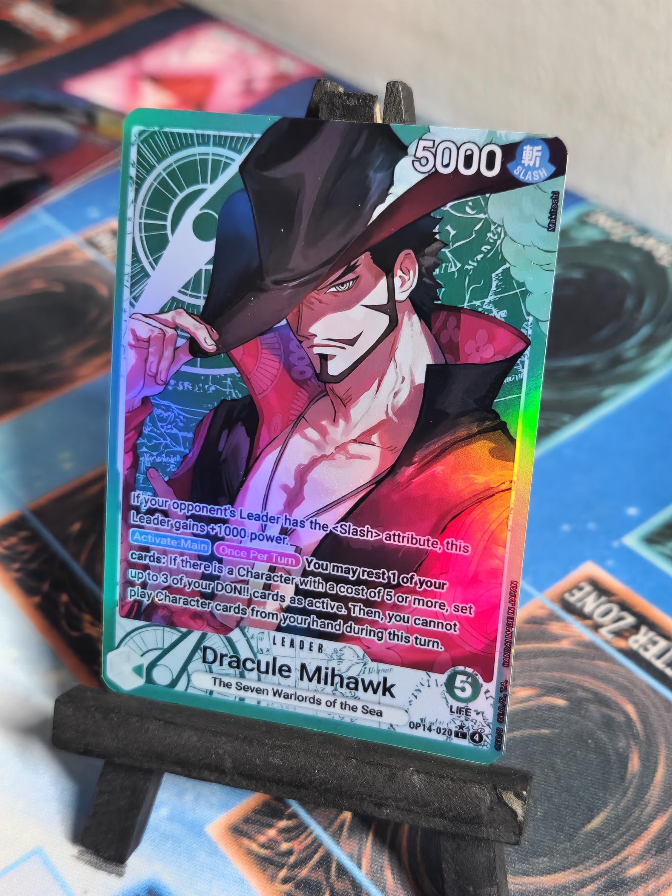 Dracule Mihawk Leader Alt Art OP14-020 One Piece Proxy