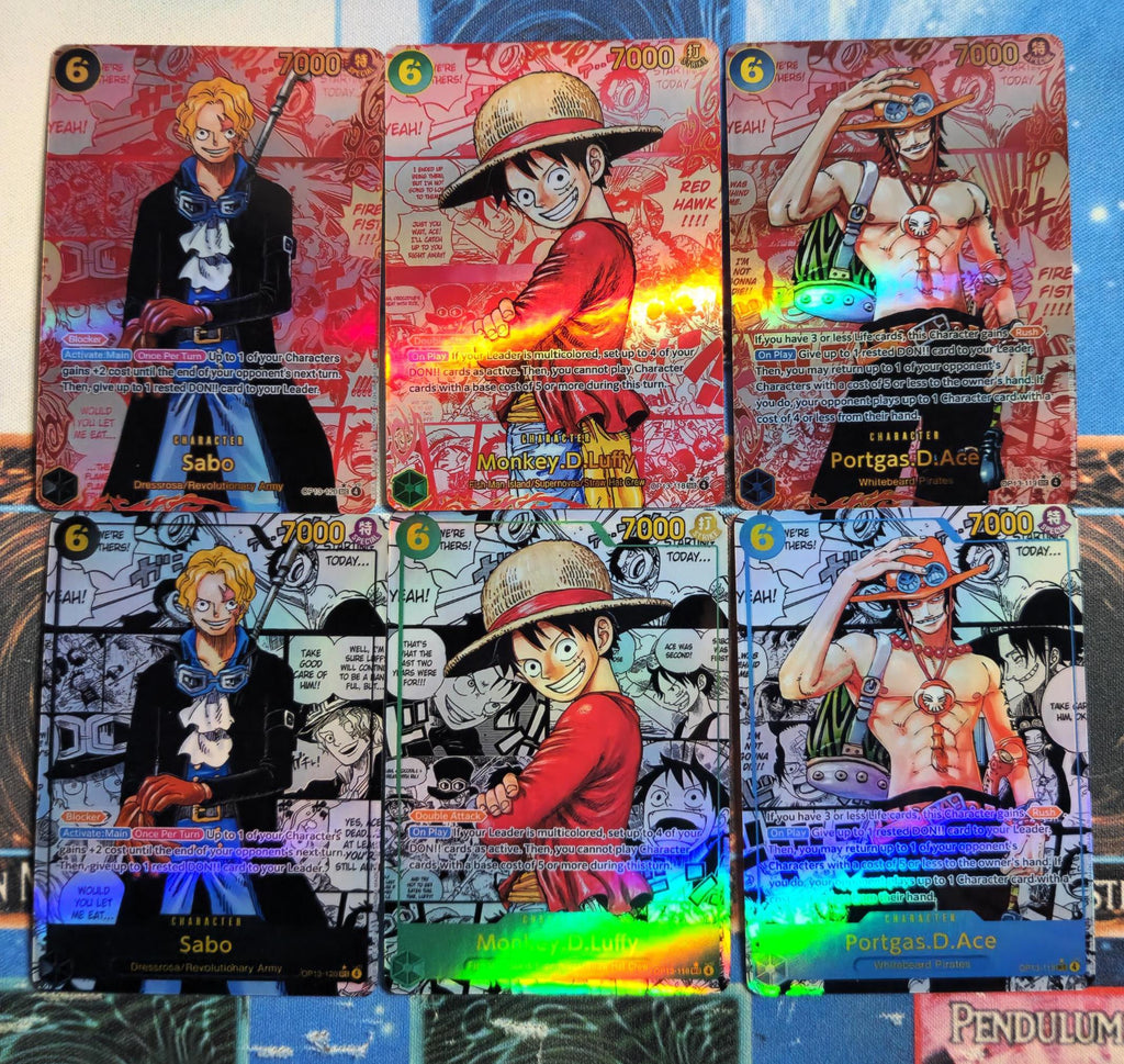 One Piece Manga Art Cards OP13 Read Description for Set Options