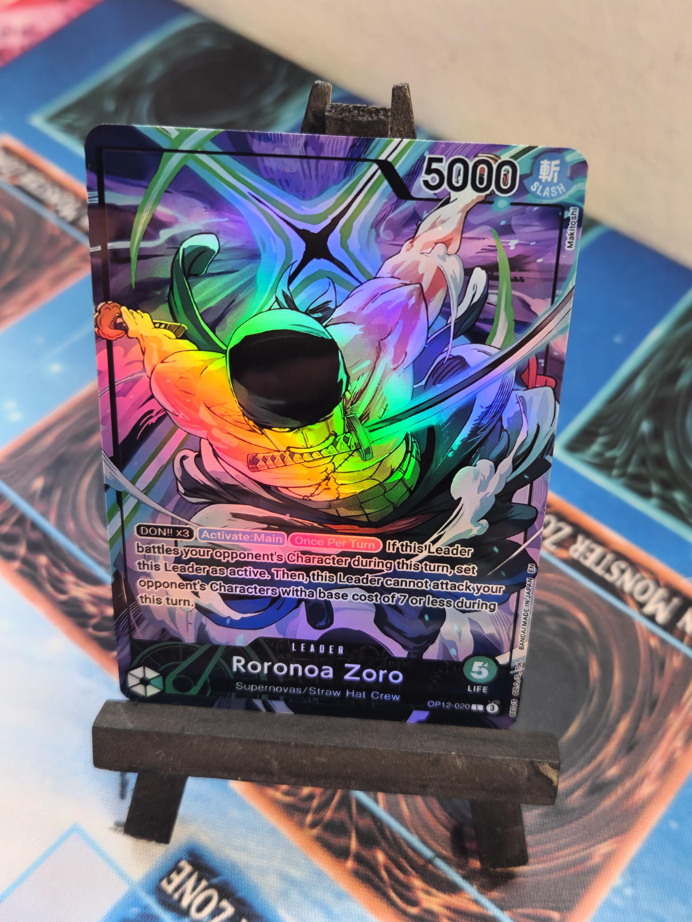 Roronoa Zoro Leader alt art  promo op12-020 One Piece proxy