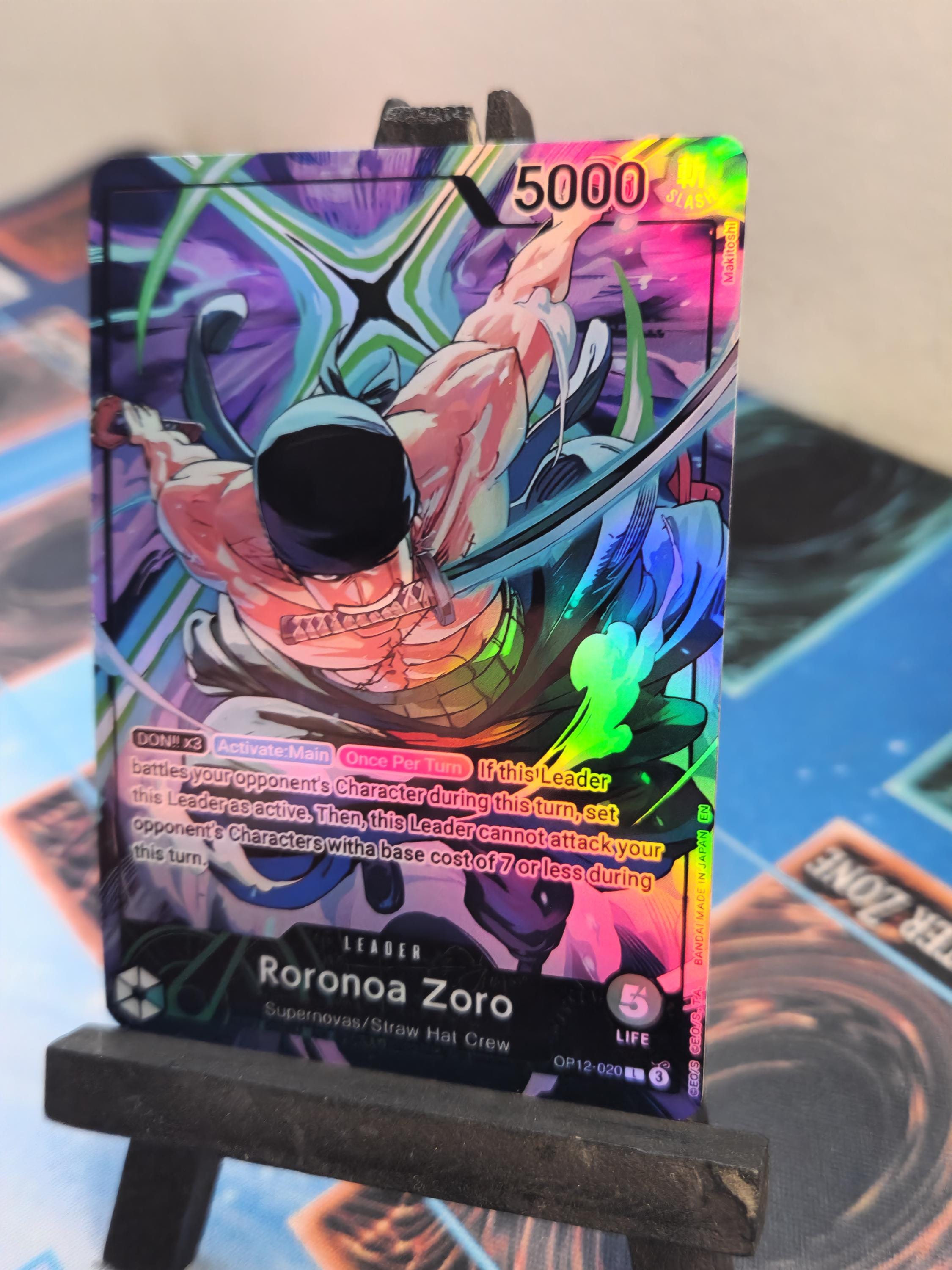 Roronoa Zoro Leader alt art  promo op12-020 One Piece proxy