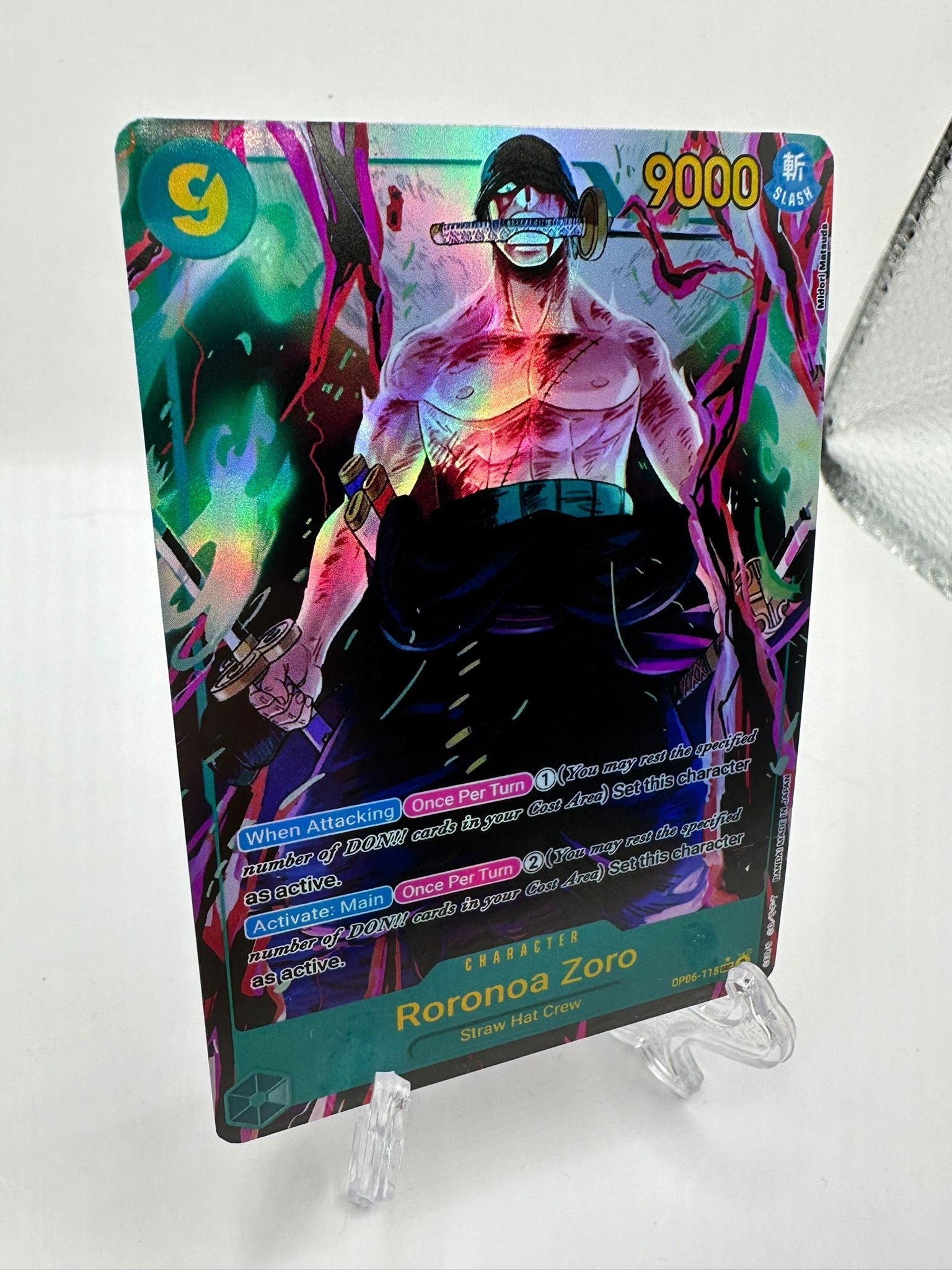 Roronoa Zoro op06-118 alt art One Piece Proxy Card