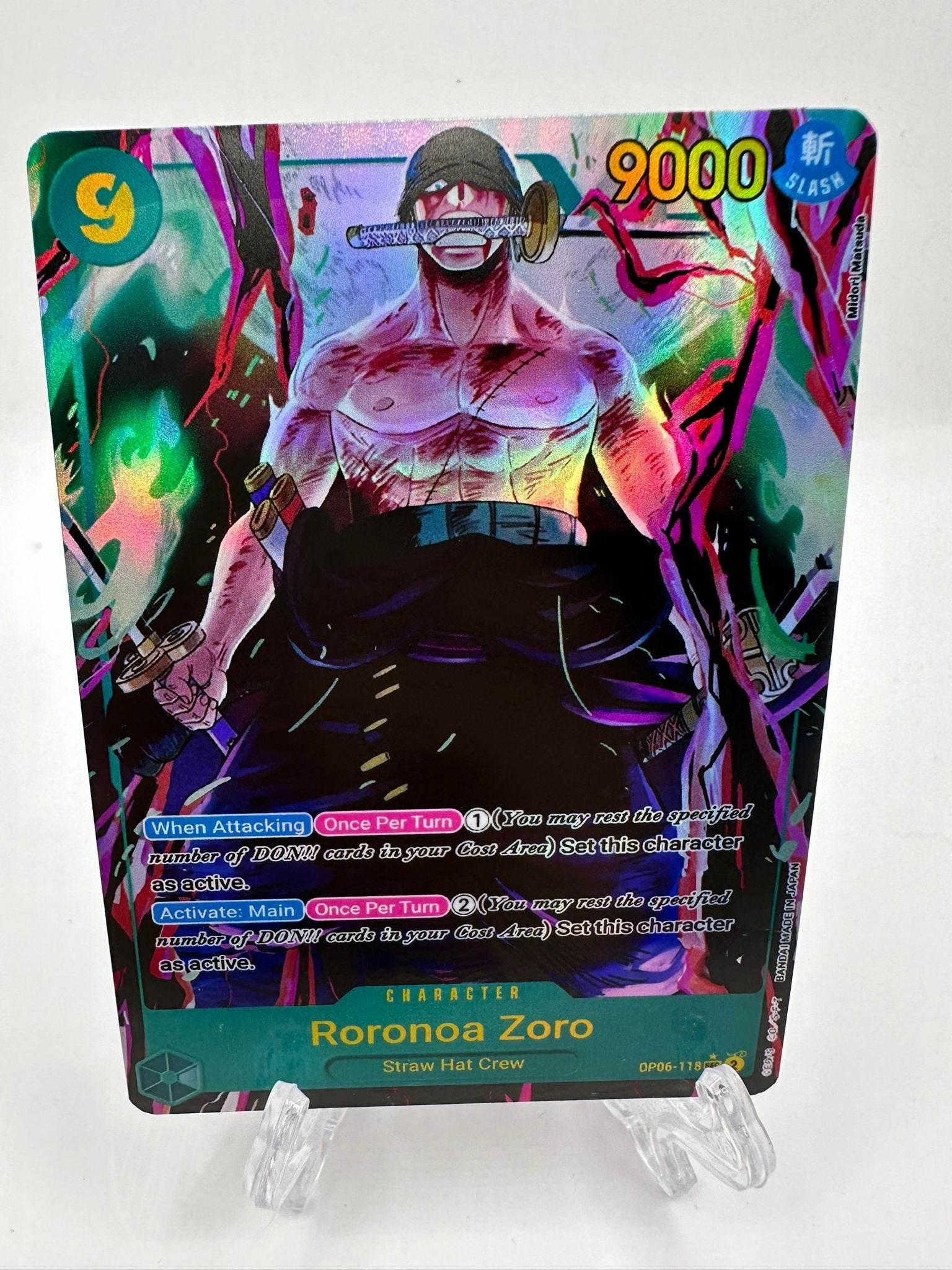 Roronoa Zoro op06-118 alt art One Piece Proxy Card