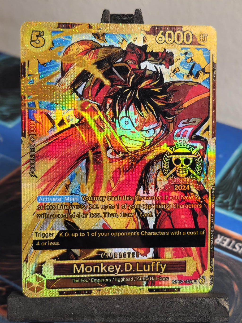 Monkey D Luffy alt art 2024 Winner op07-109 One Piece proxy
