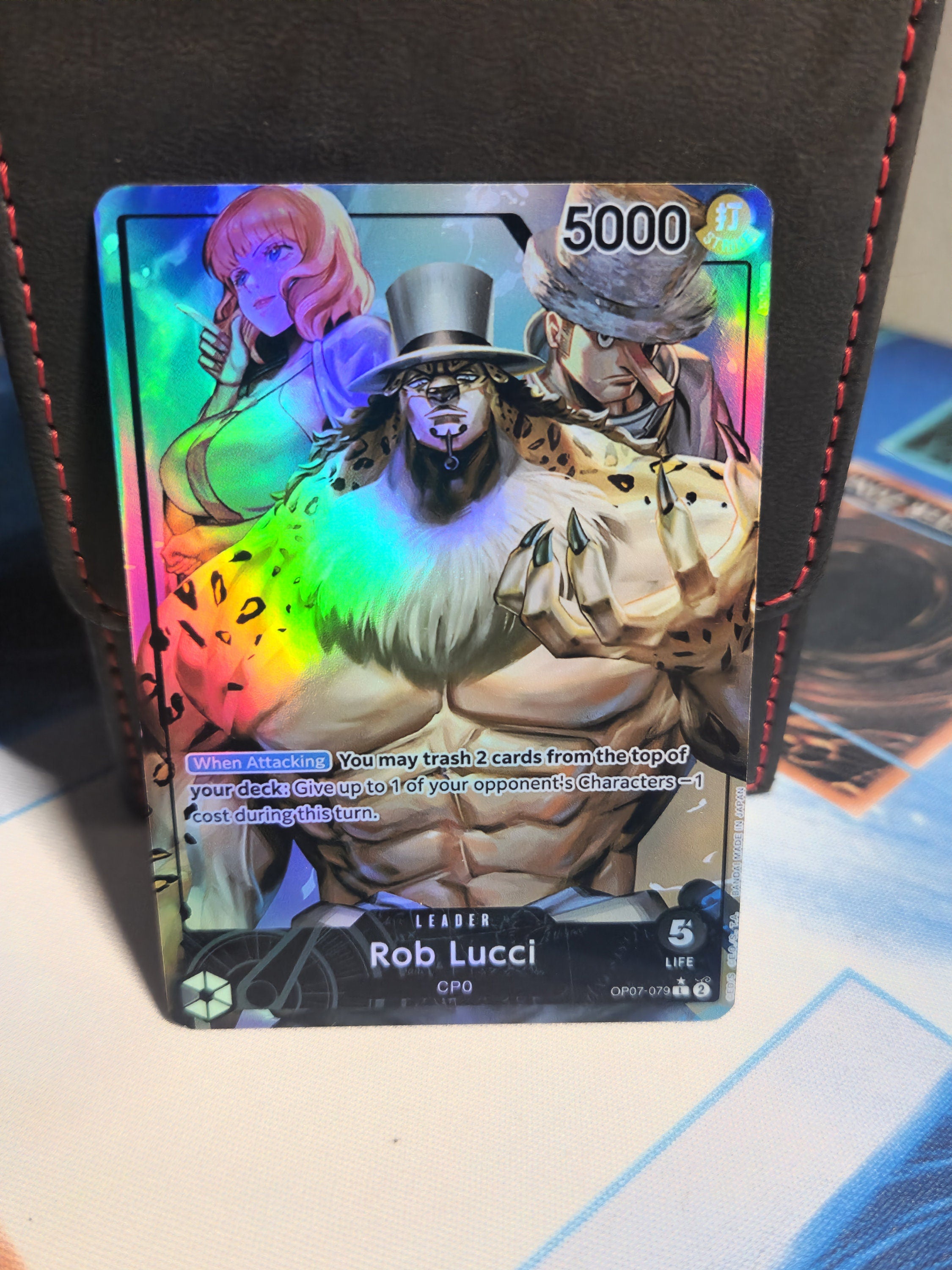 Rob Lucci leader op07-079 | one piece | proxy |card