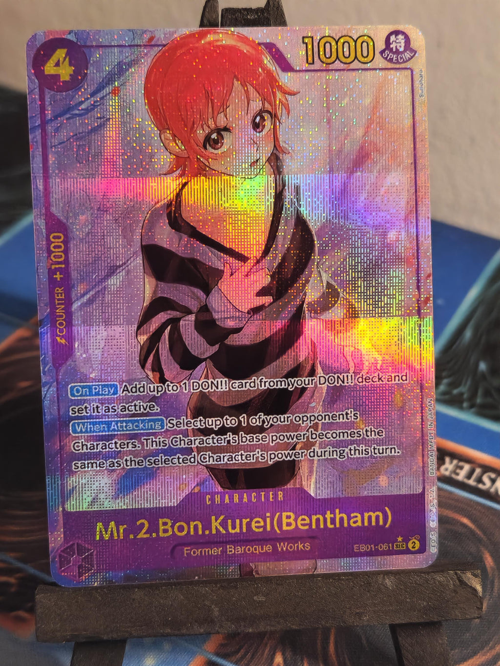 Mr.2 Bon Kurei (Bentham) alt art eb01-061 One Piece proxy