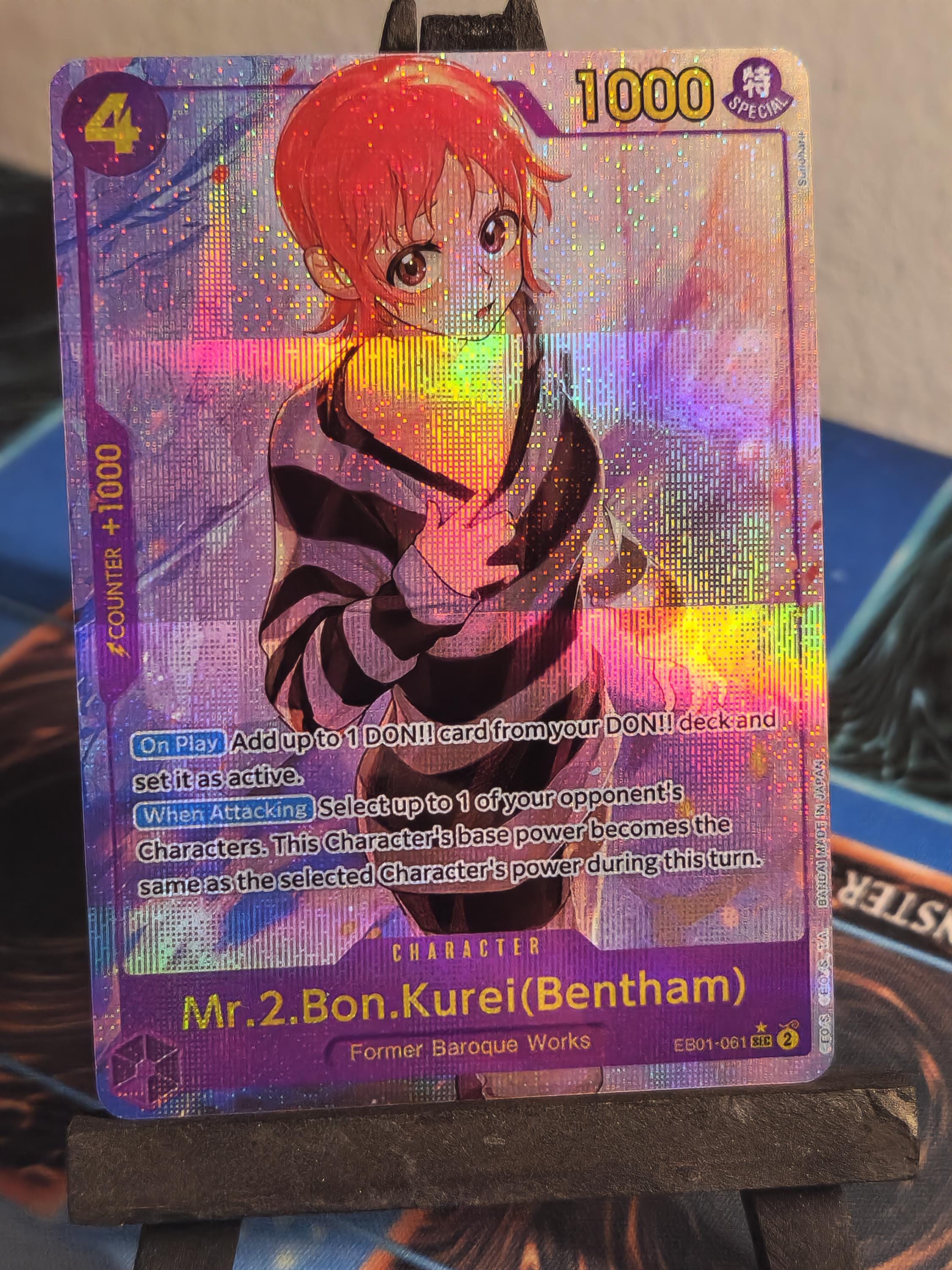 Mr.2 Bon Kurei (Bentham) alt art eb01-061 One Piece proxy