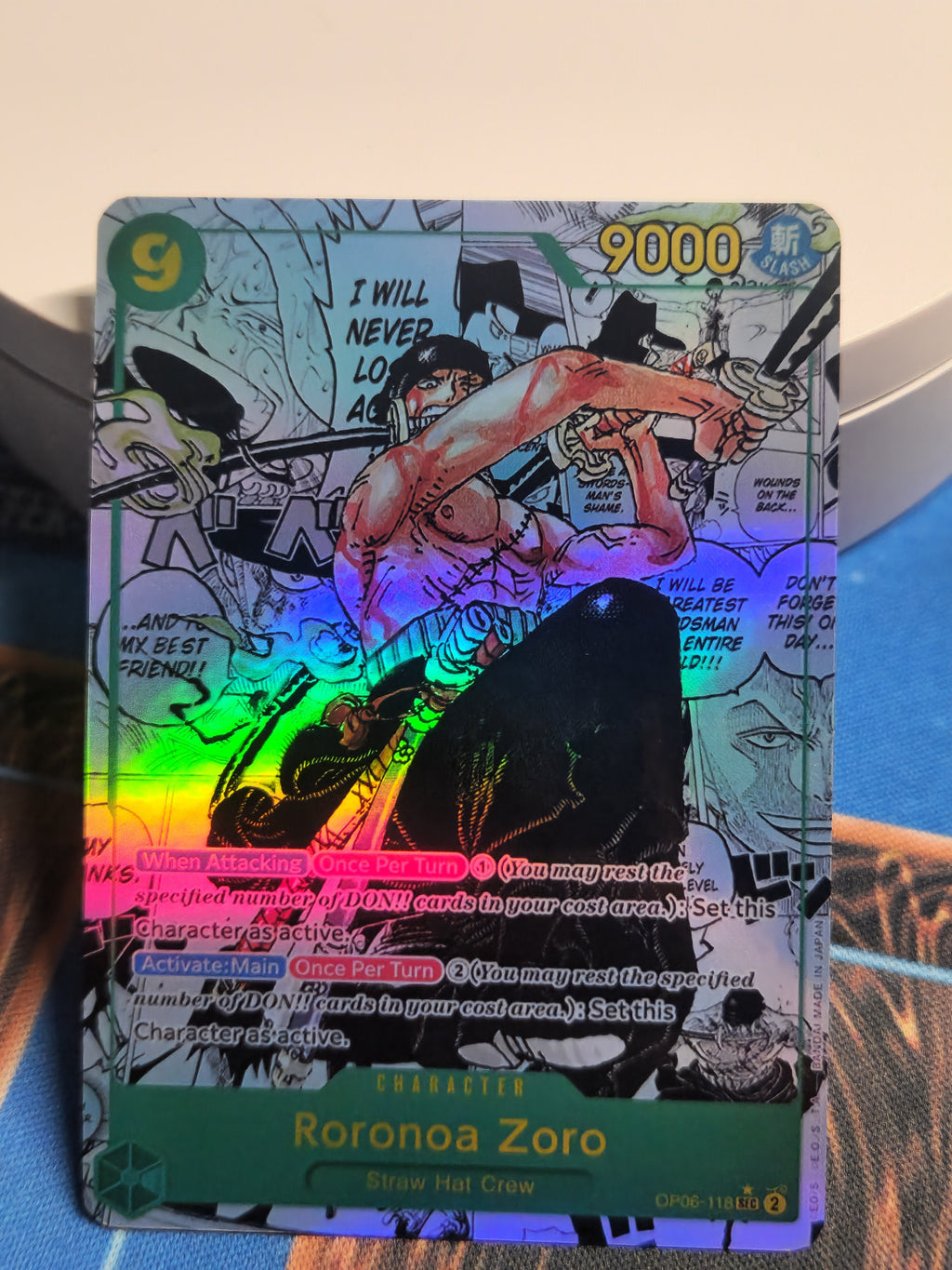 Roronoa Zoro manga op06-118 One Piece Proxy