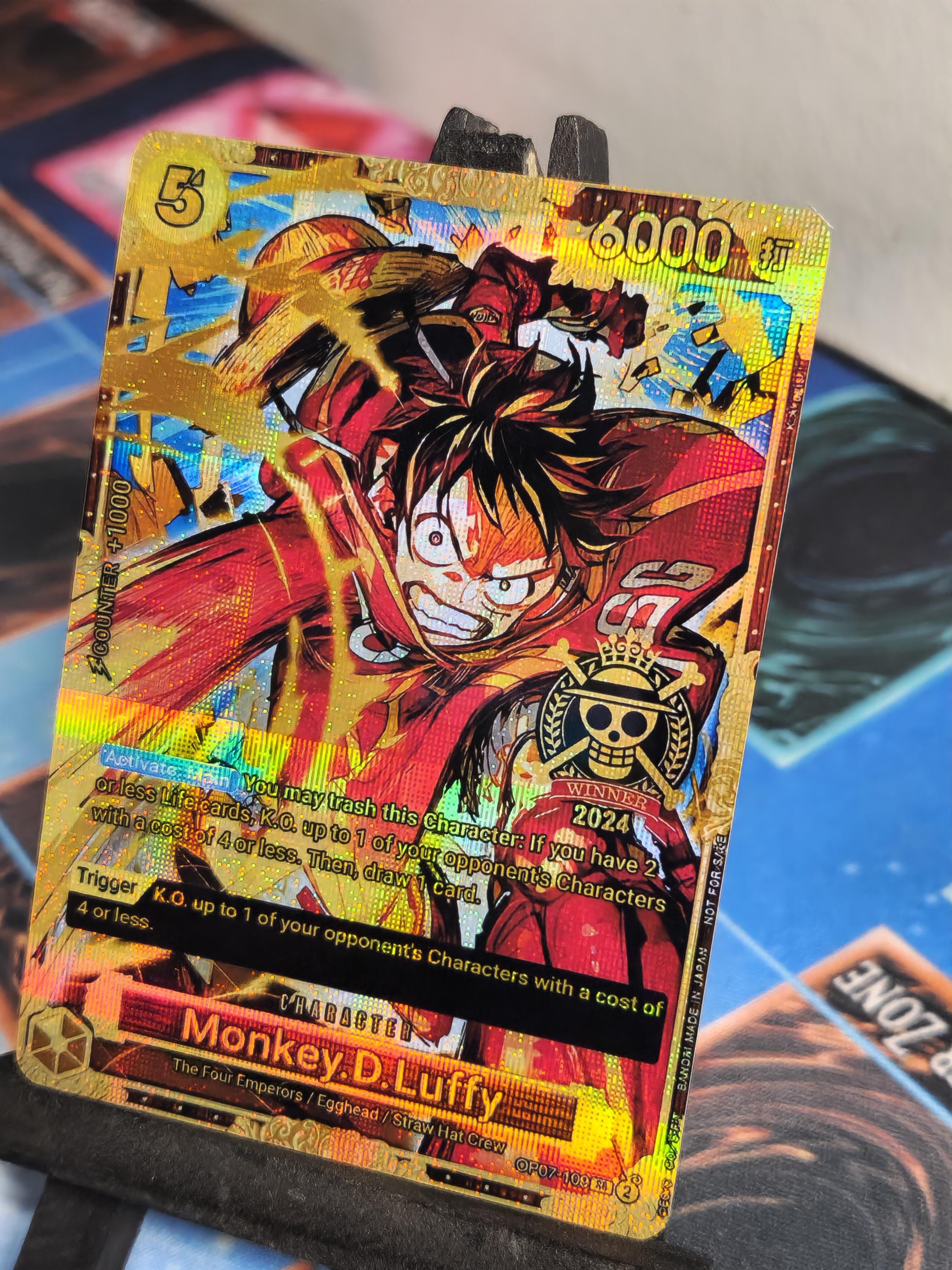 Monkey D Luffy alt art 2024 Winner op07-109 One Piece proxy