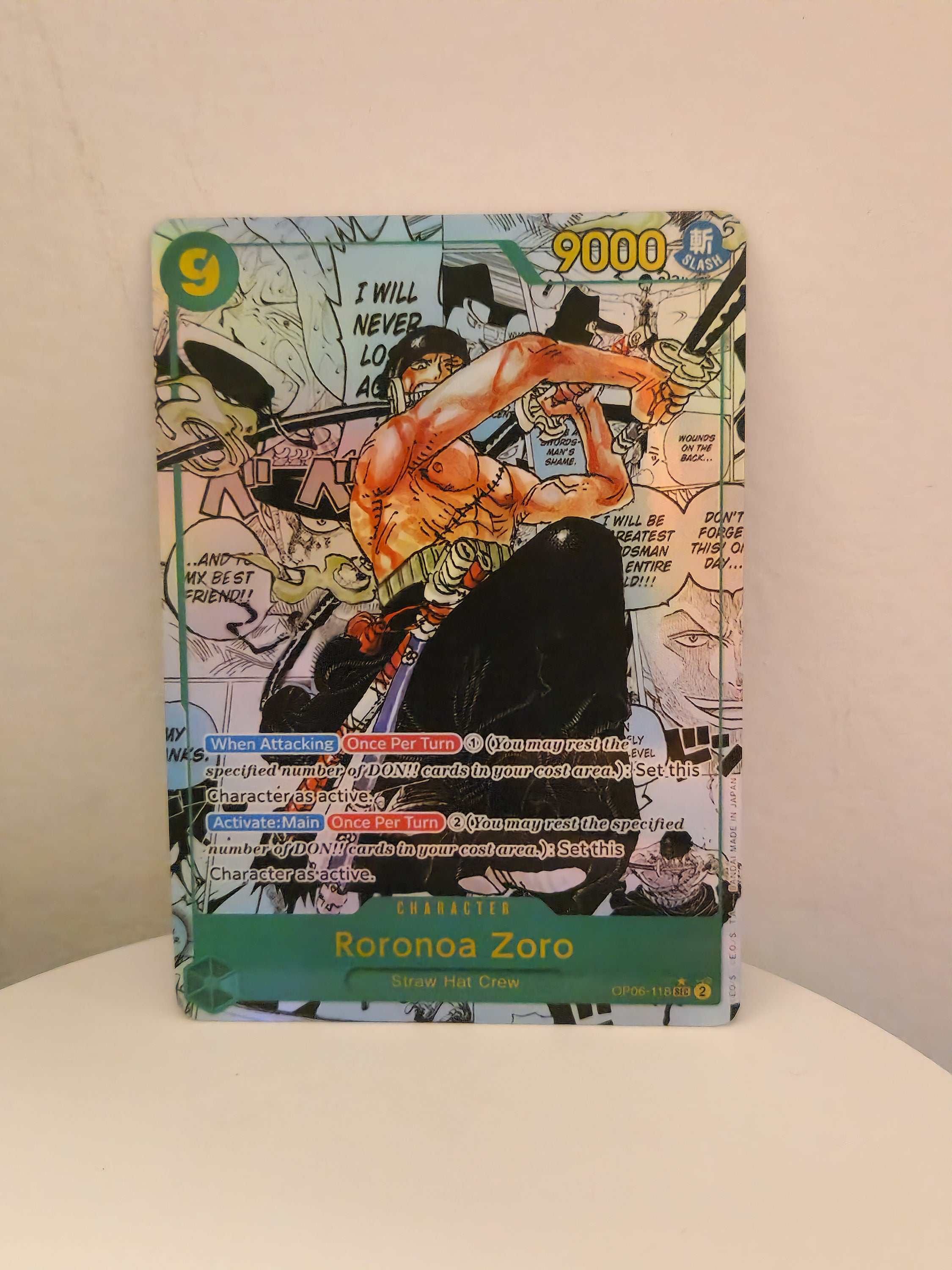 Roronoa Zoro manga op06-118 One Piece Proxy