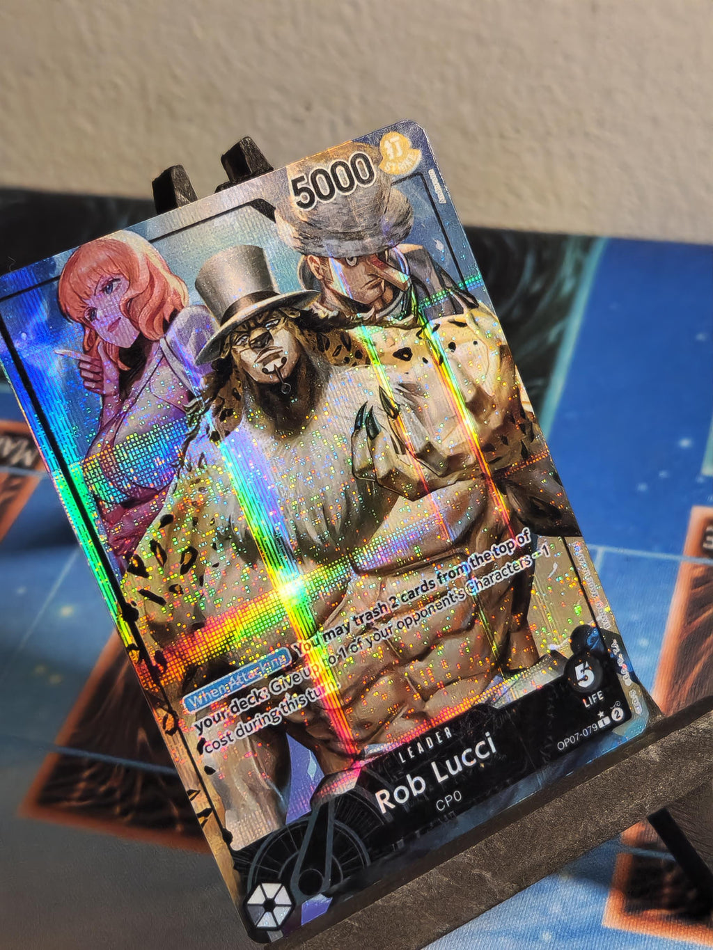 Rob Lucci leader op07-079 | one piece | proxy |card