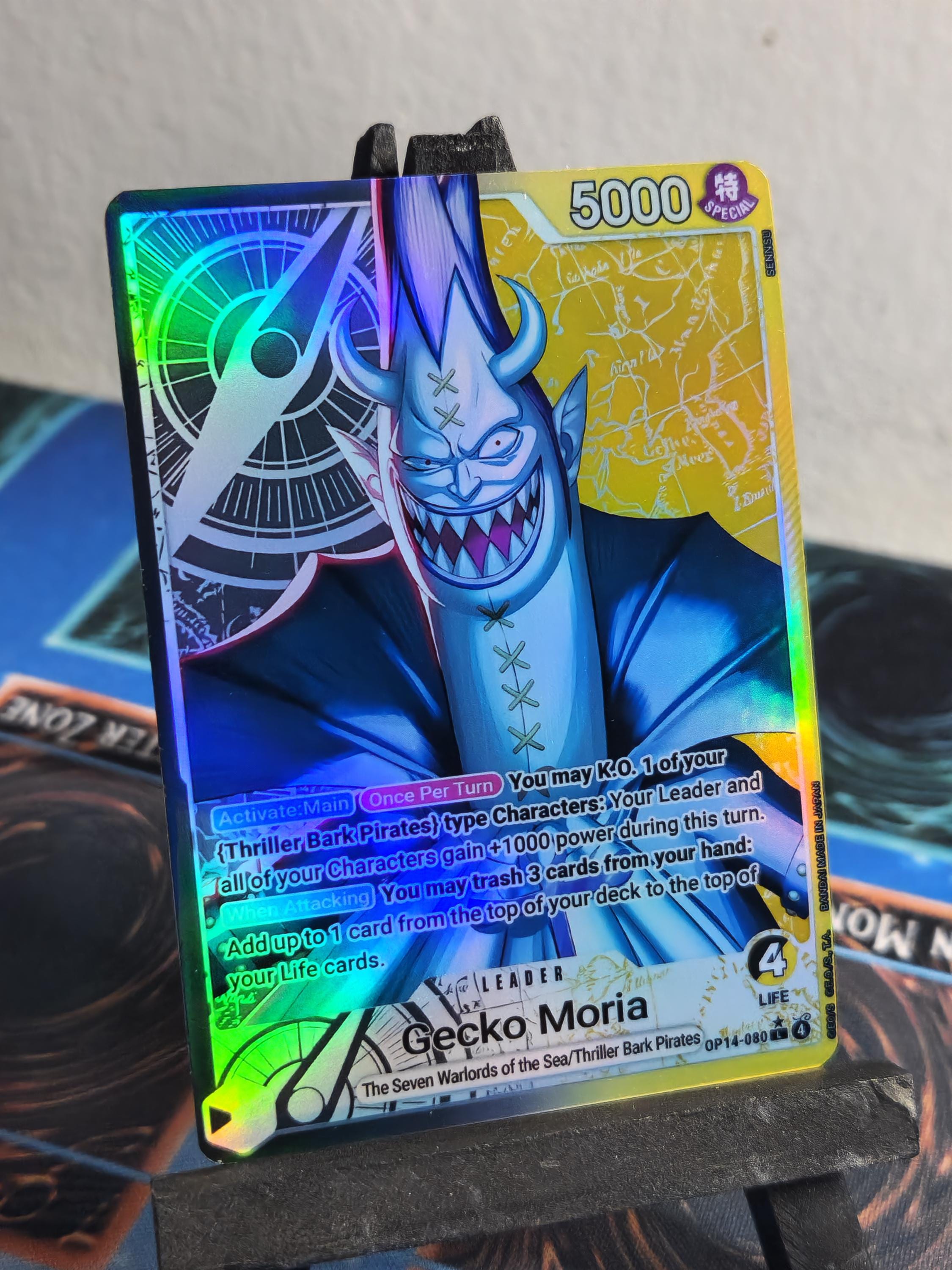 Gecko Moria Leader Alt Art OP14-080 One Piece Proxy