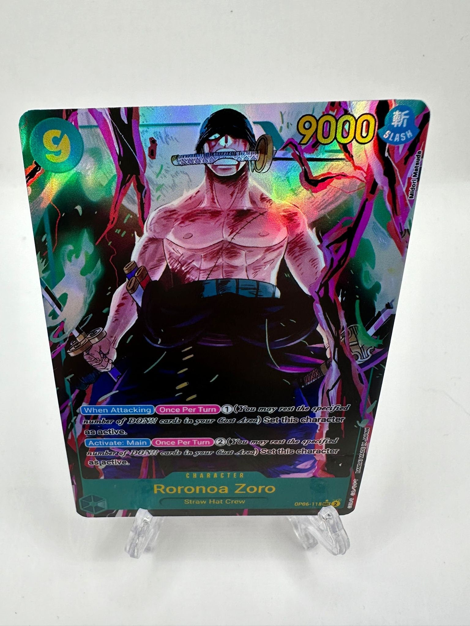 Roronoa Zoro op06-118 alt art One Piece Proxy Card