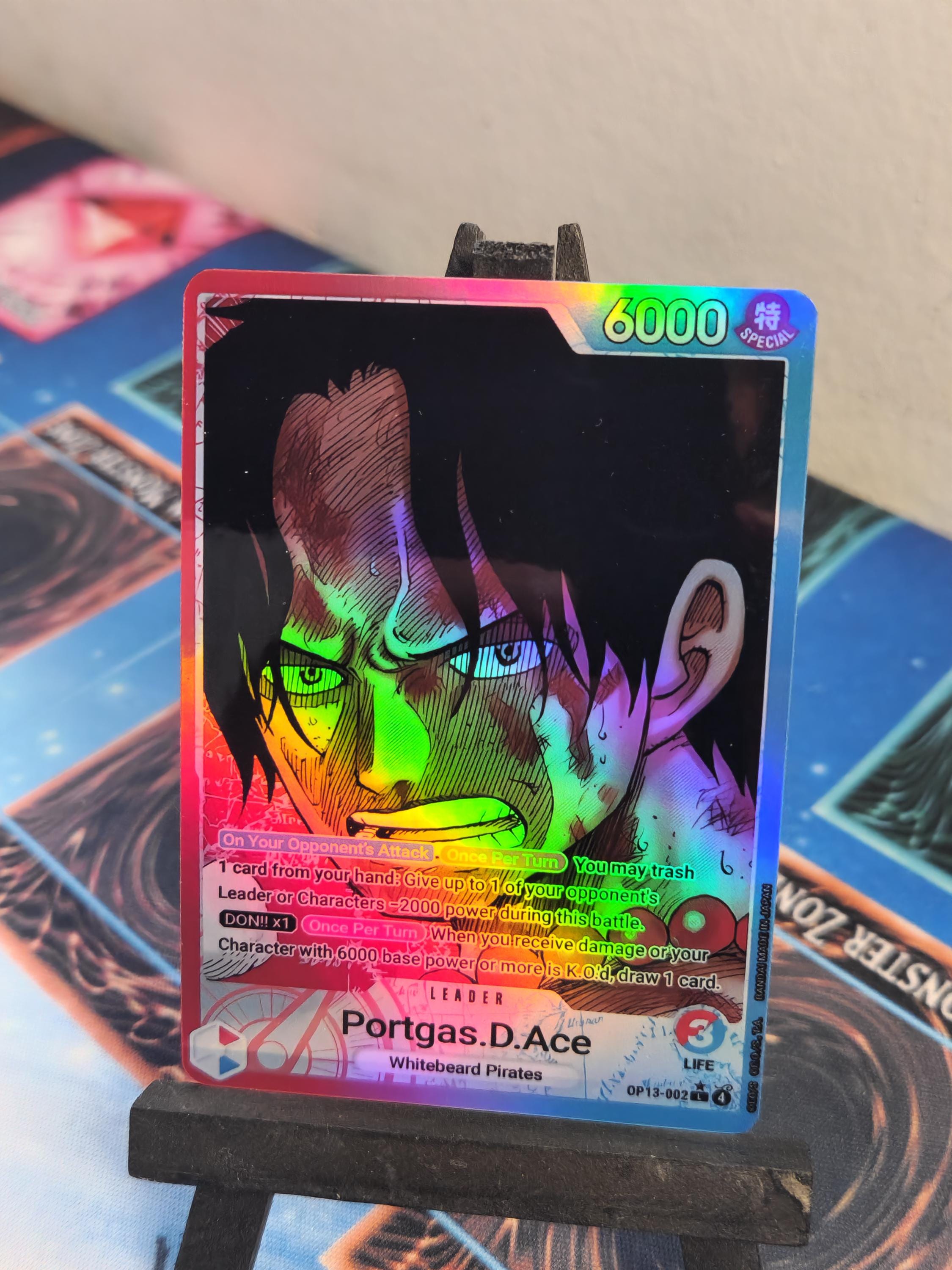Portgas D Ace Leader alt art op13-002 One Piece proxy