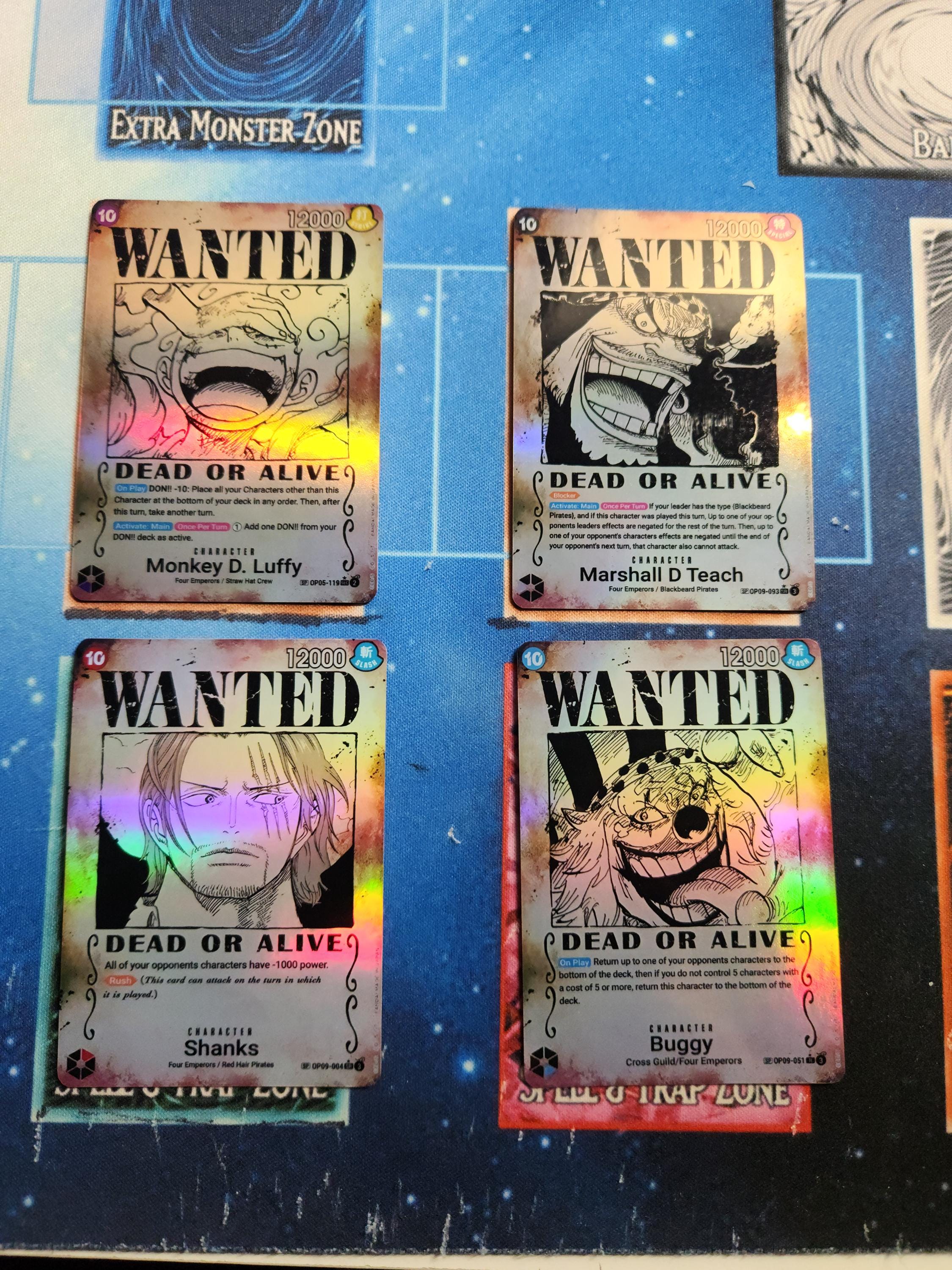 Yonko Wanted Posters OP09 Set One Piece Proxy