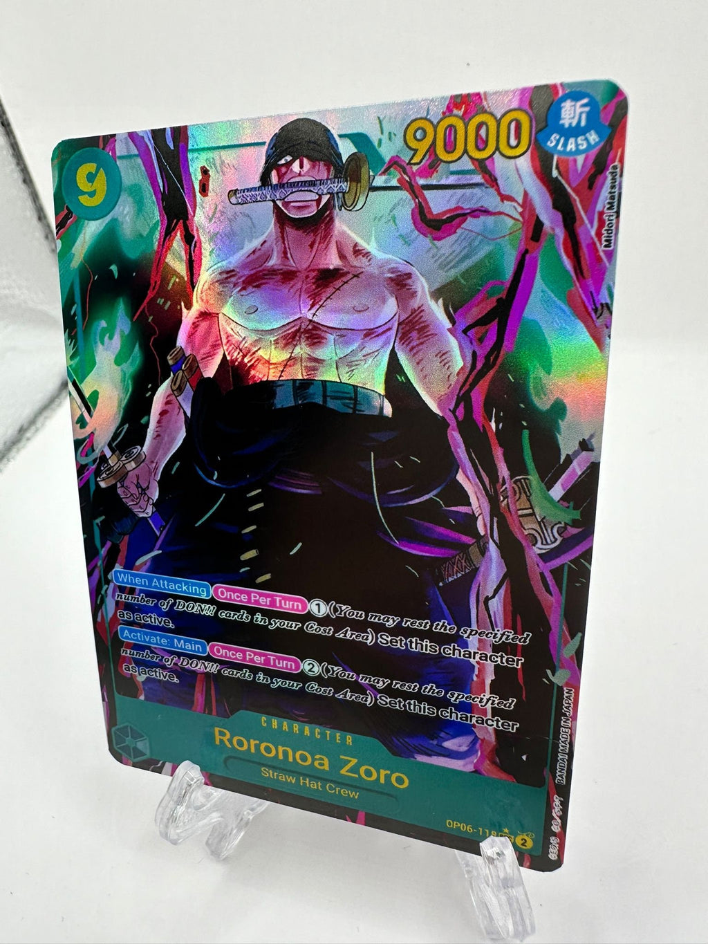 Roronoa Zoro op06-118 alt art One Piece Proxy Card