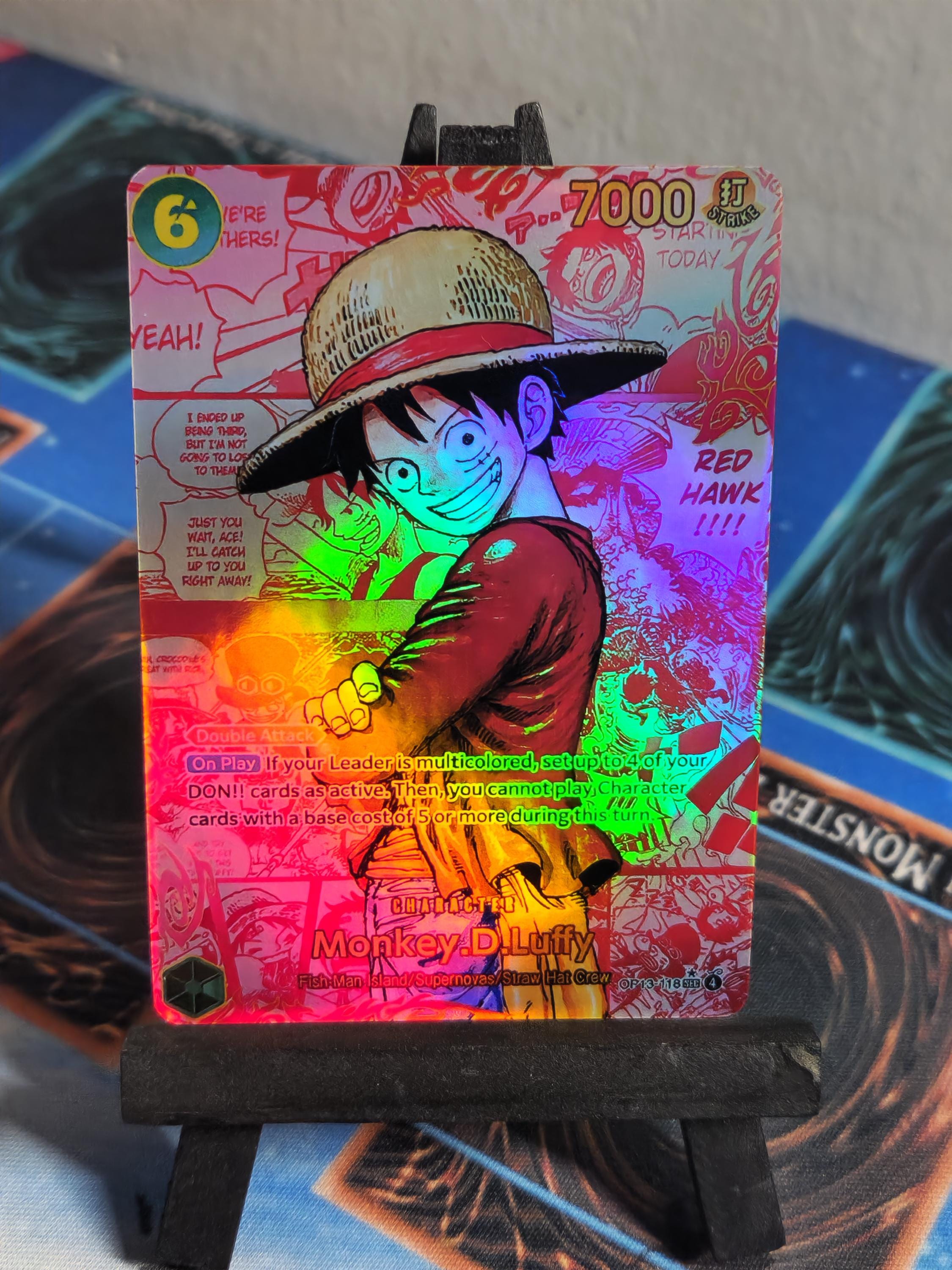 Monkey D Luffy Red Manga OP13-118 One Piece proxy