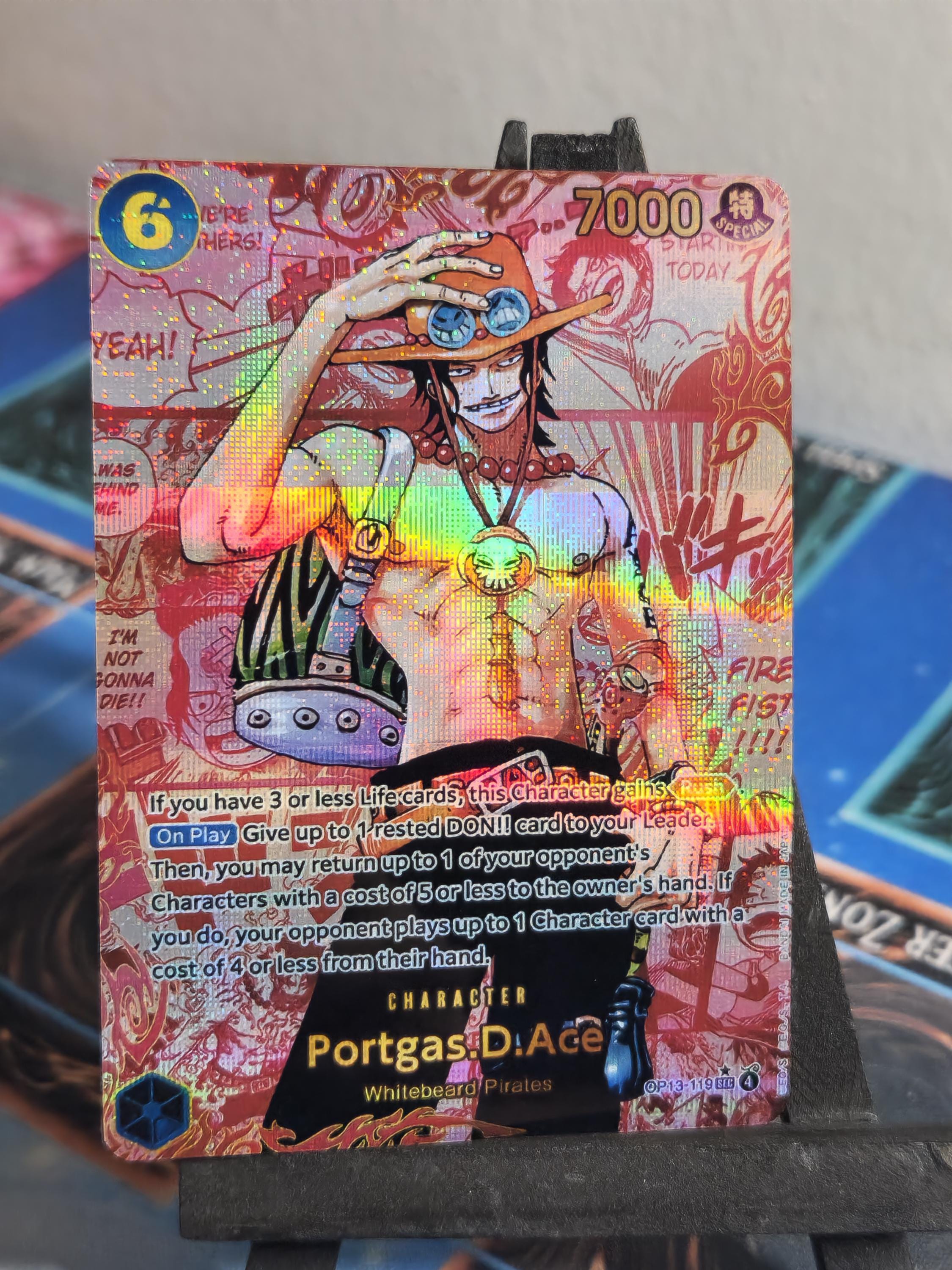Portgas D Ace manga red alt art op13-119 One Piece Proxy