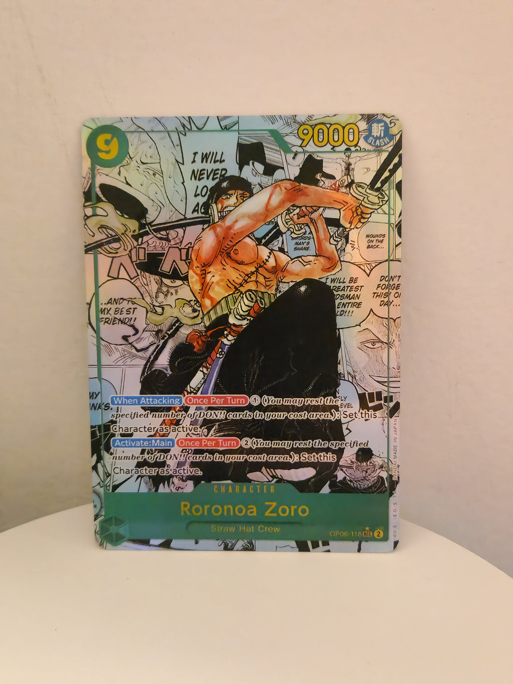 Roronoa Zoro manga op06-118 One Piece Proxy