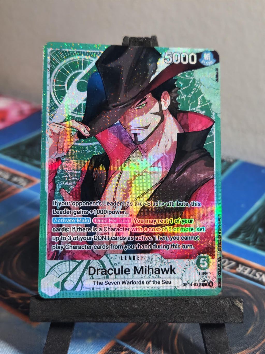 Dracule Mihawk Leader Alt Art OP14-020 One Piece Proxy