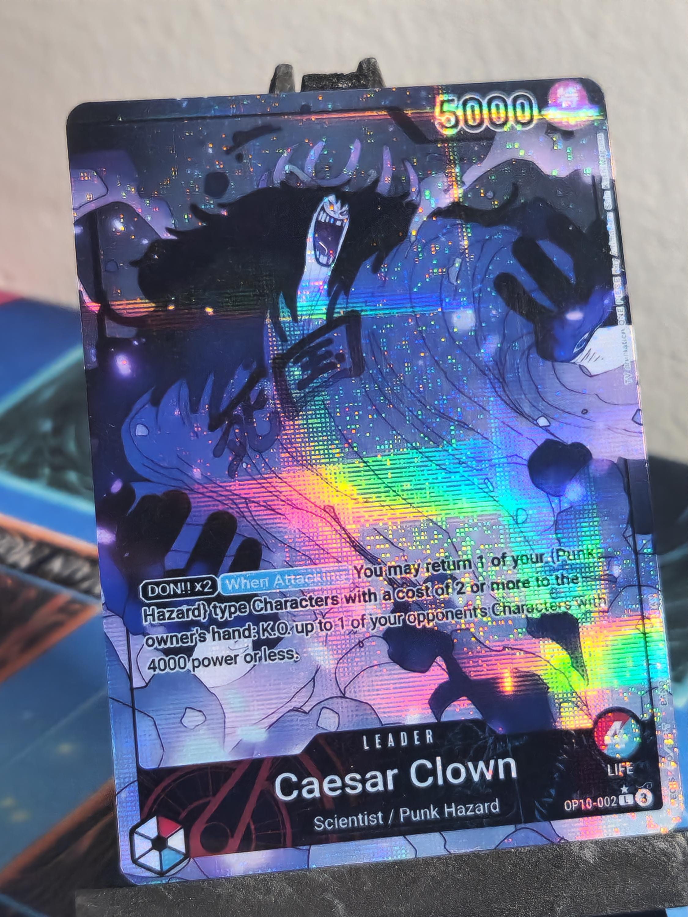 Caesar Clown Leader alt art  OP10-002 One Piece Proxy Card