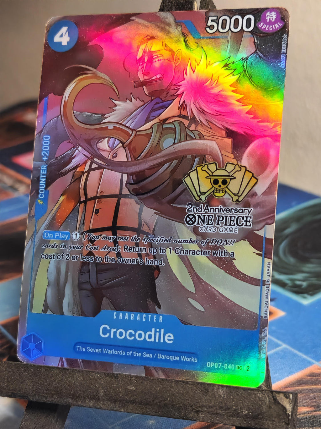 Crocodile 2nd Anniversary alt art op07-040 One Piece proxy