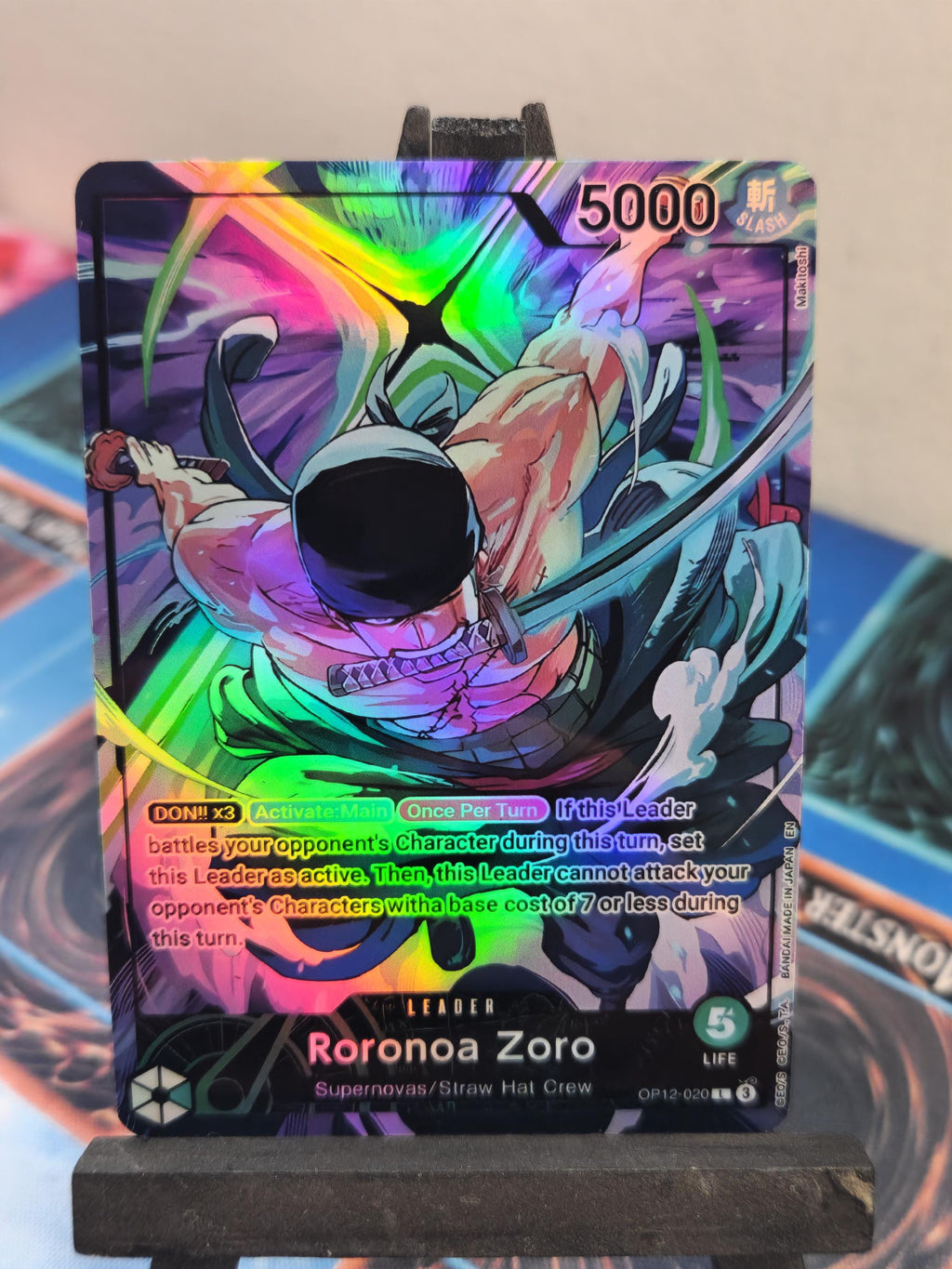 Roronoa Zoro Leader alt art  promo op12-020 One Piece proxy
