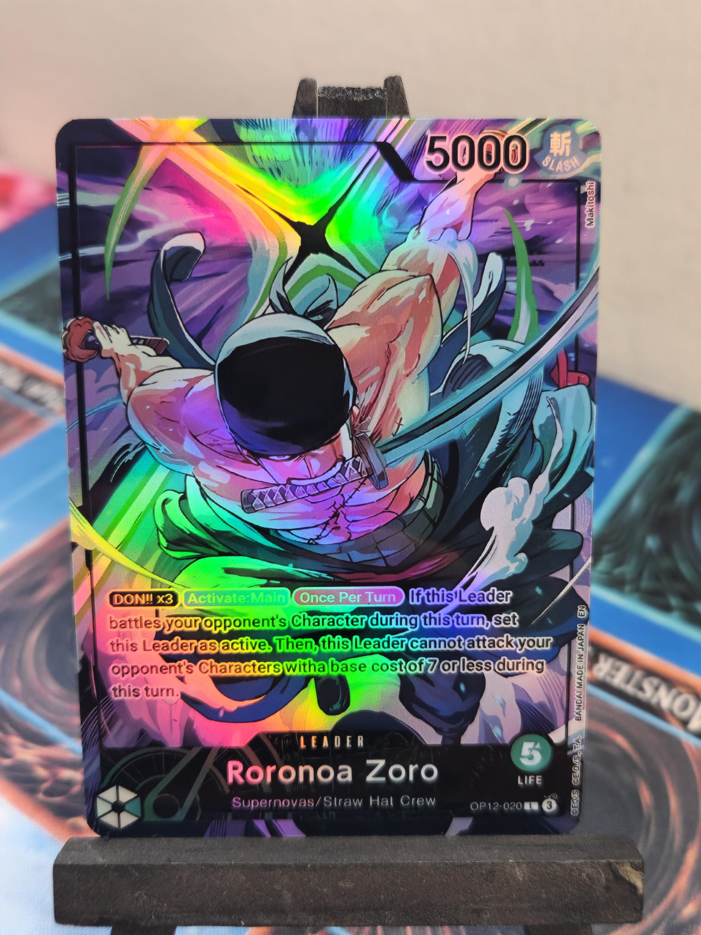 Roronoa Zoro Leader alt art  promo op12-020 One Piece proxy