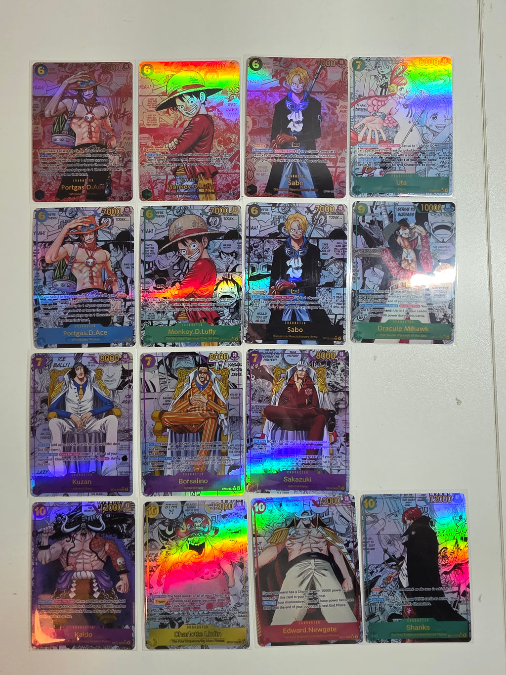 One Piece Manga Art Cards OP13-OP17 Read Description for Set Options