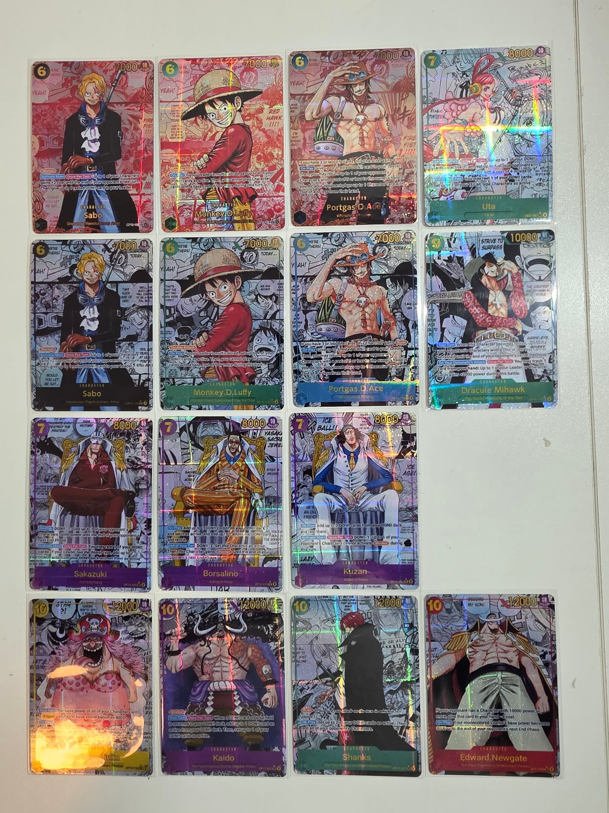 One Piece Manga Art Cards OP13-OP17 Read Description for Set Options