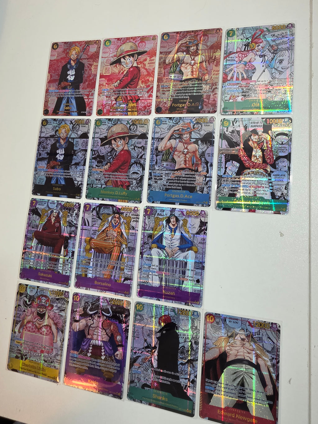One Piece Manga Art Cards OP13-OP17 Read Description for Set Options