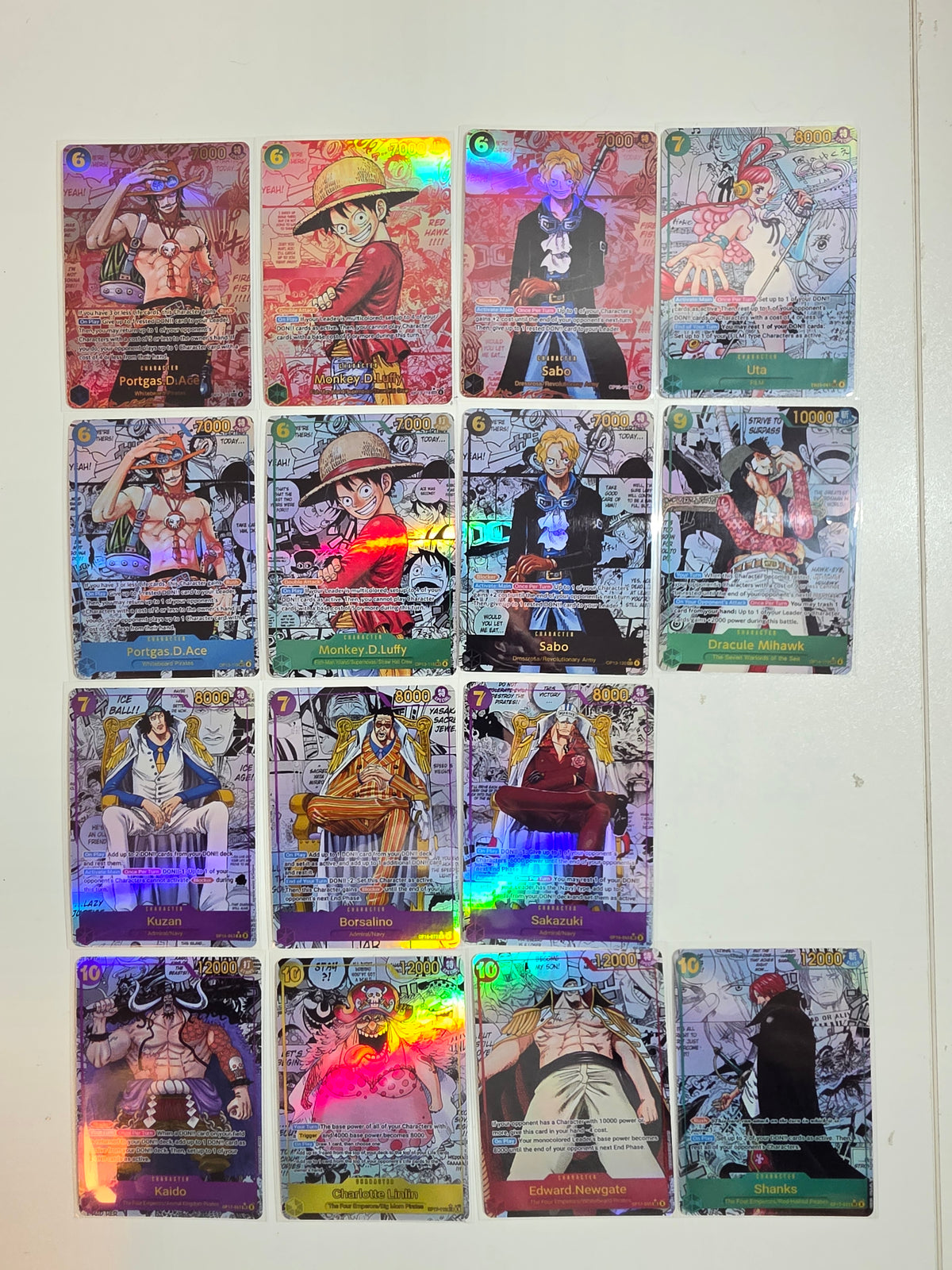 One Piece Manga Art Cards OP13-OP17 Read Description for Set Options