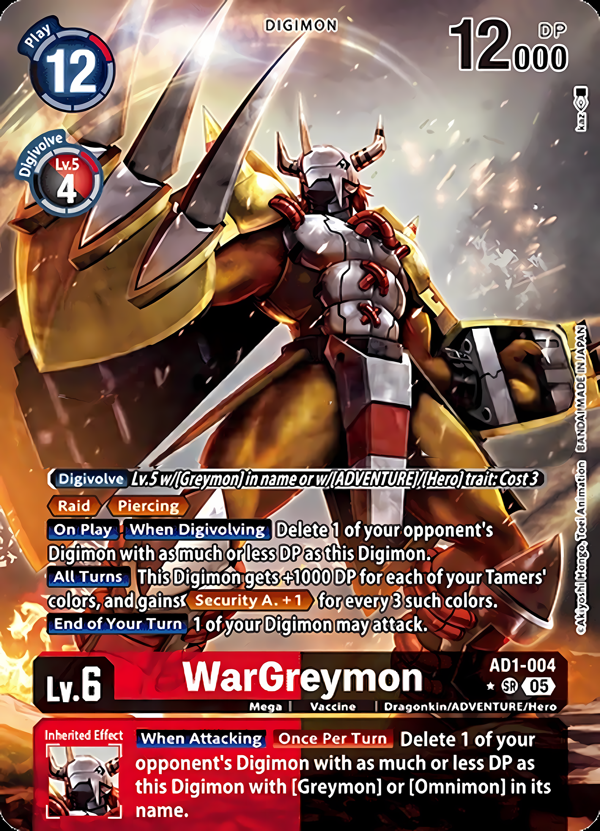 Wargreymon alt art AD1-004 Digimon Proxy